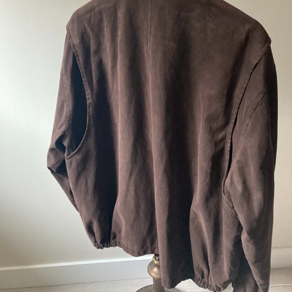 WEATHERPROOF Mens L Micro Suede Bomber JACKET -Mii Amo Spa Sedona -Like new - Picture 10 of 11